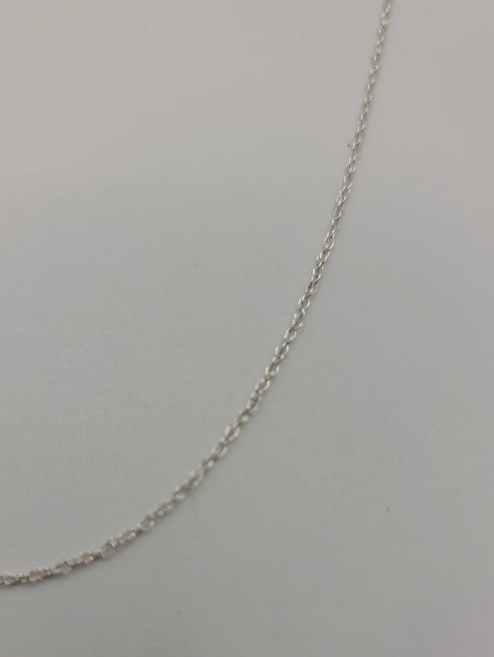Sterling Silver Link Chain Necklace - Pendant Chain Extra Fine 18